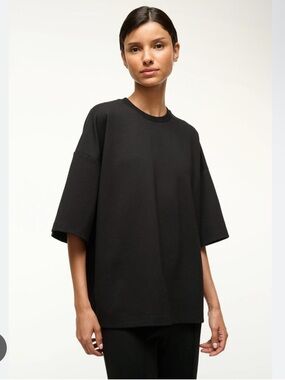 STAUD Oversized Capsule Top Black Size XS/S